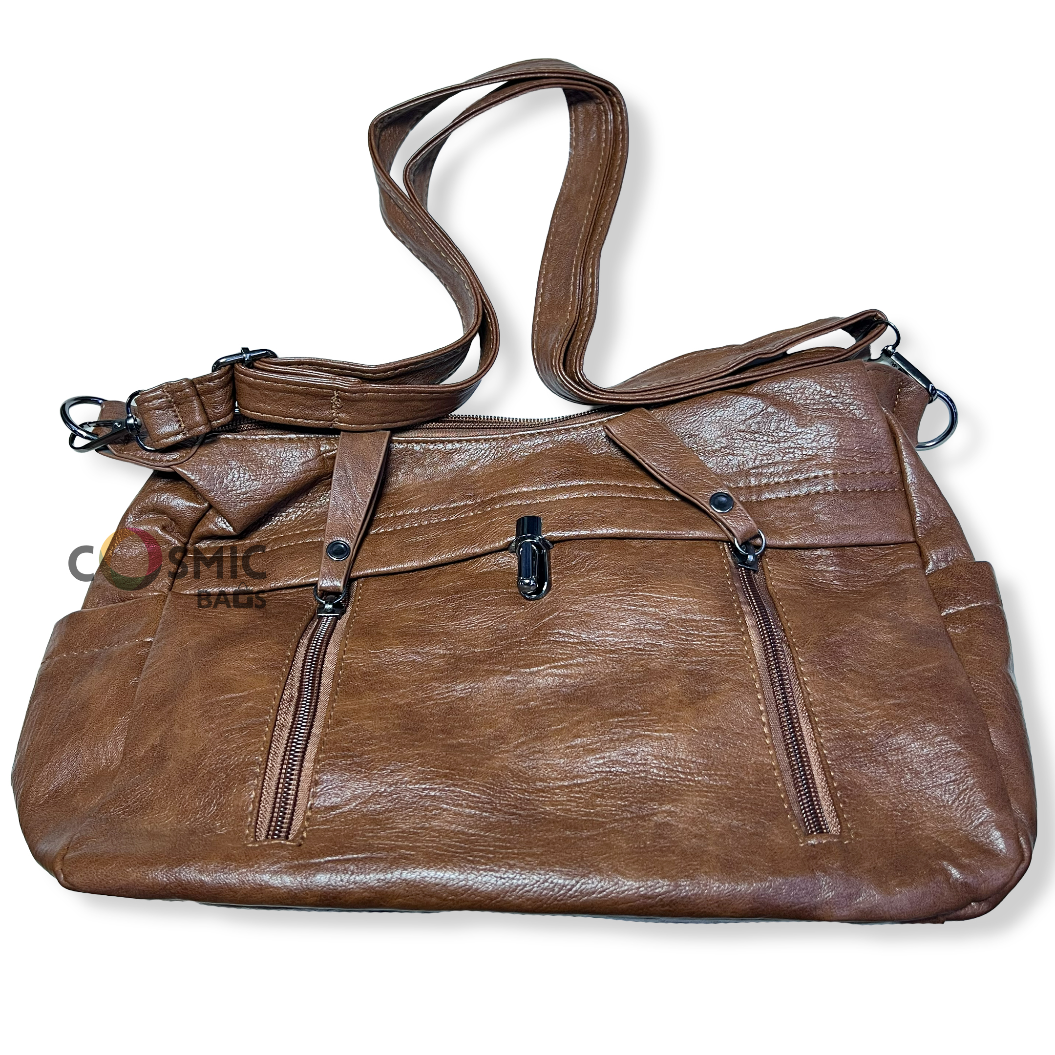 B-3 Dobule Chamber Crossbody Brown - Image 1