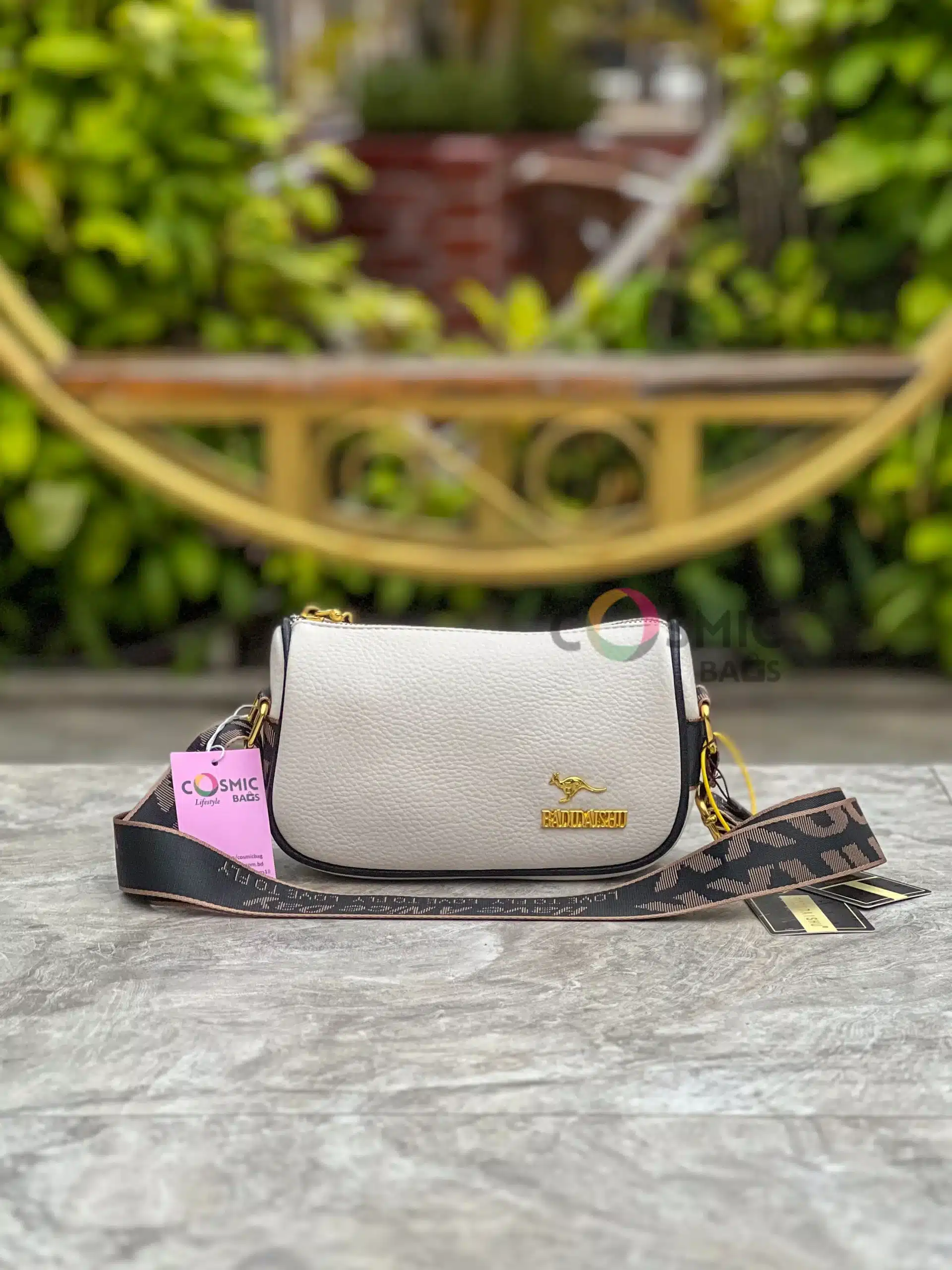 edited-5058 Solid Crossbody White - Image 1