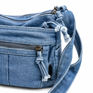 Denim Tote Bag- Sky Blue