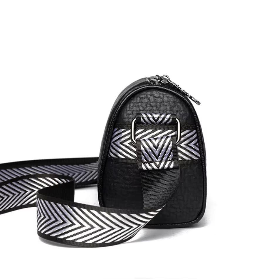 Black bag strap detail